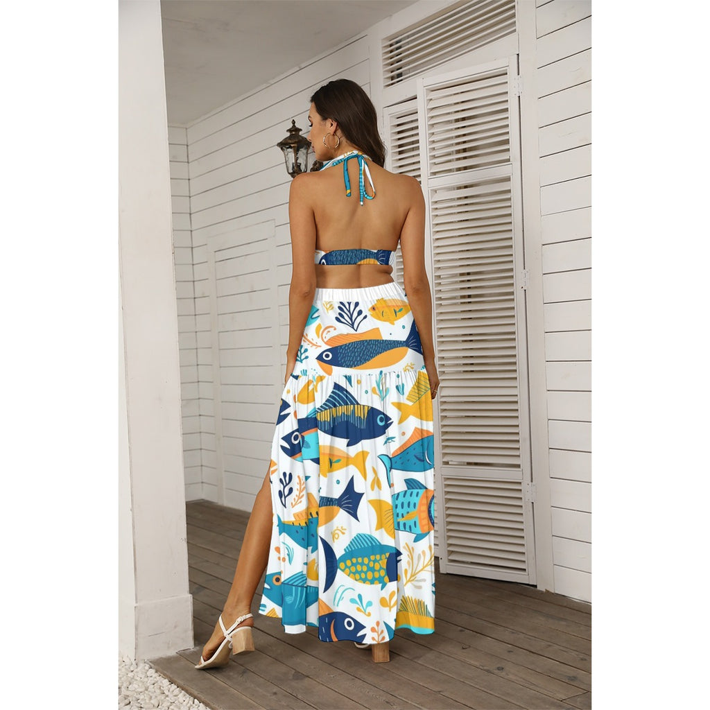 New School - Women's Tie Back Wrap Dress