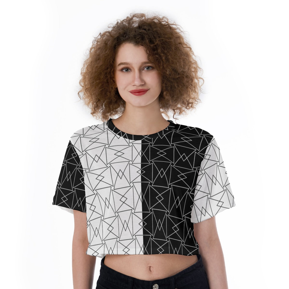Duality Grid - Cropped T-Shirt