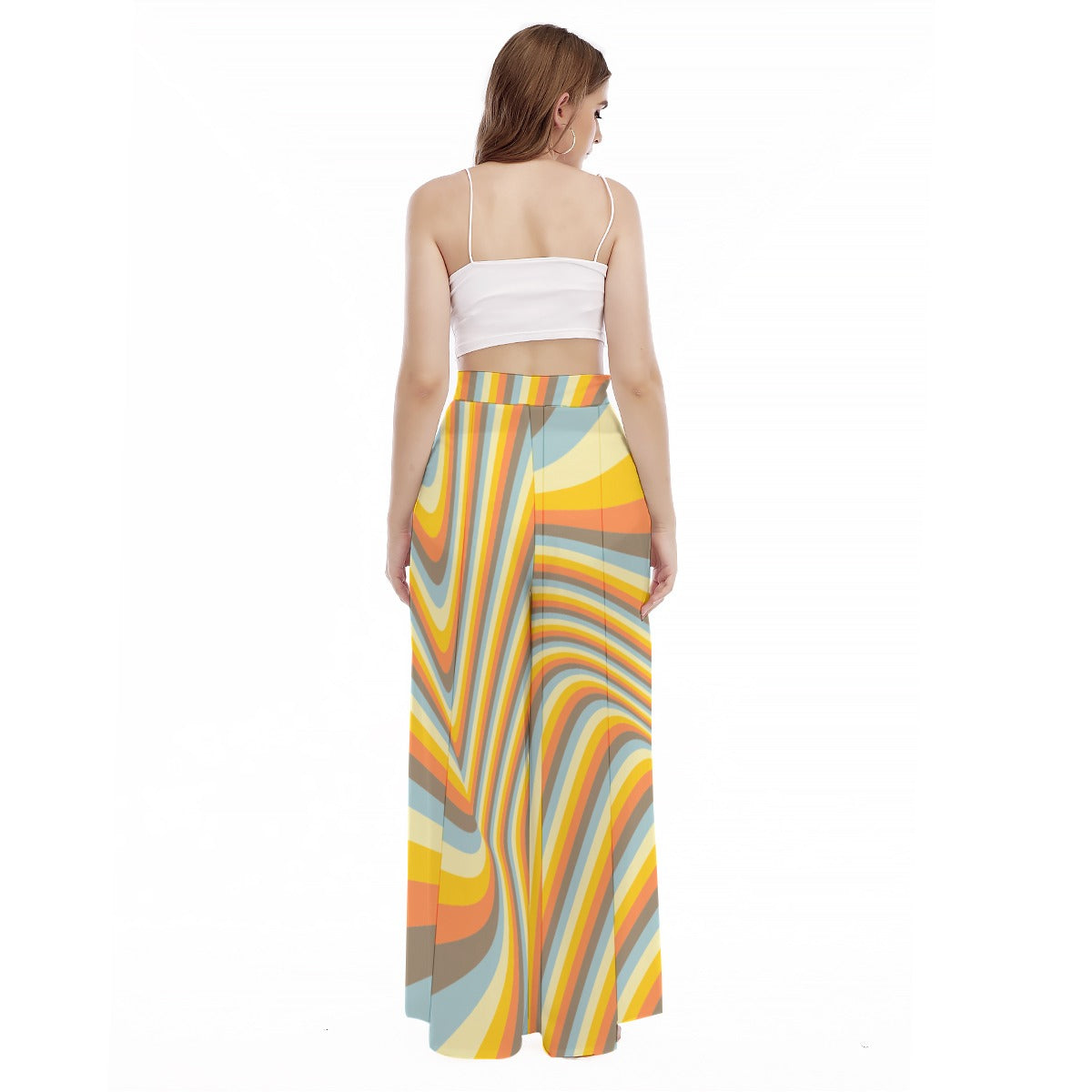 Polaroid - Women's High Waist Wide Leg Trousers
