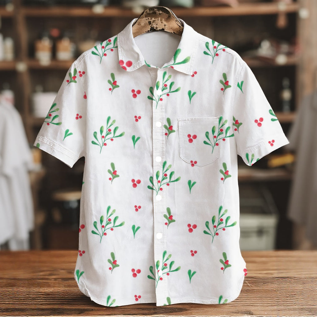 Leaf & Bulbs V - Men's Short Sleeve Shirt With Pockets
