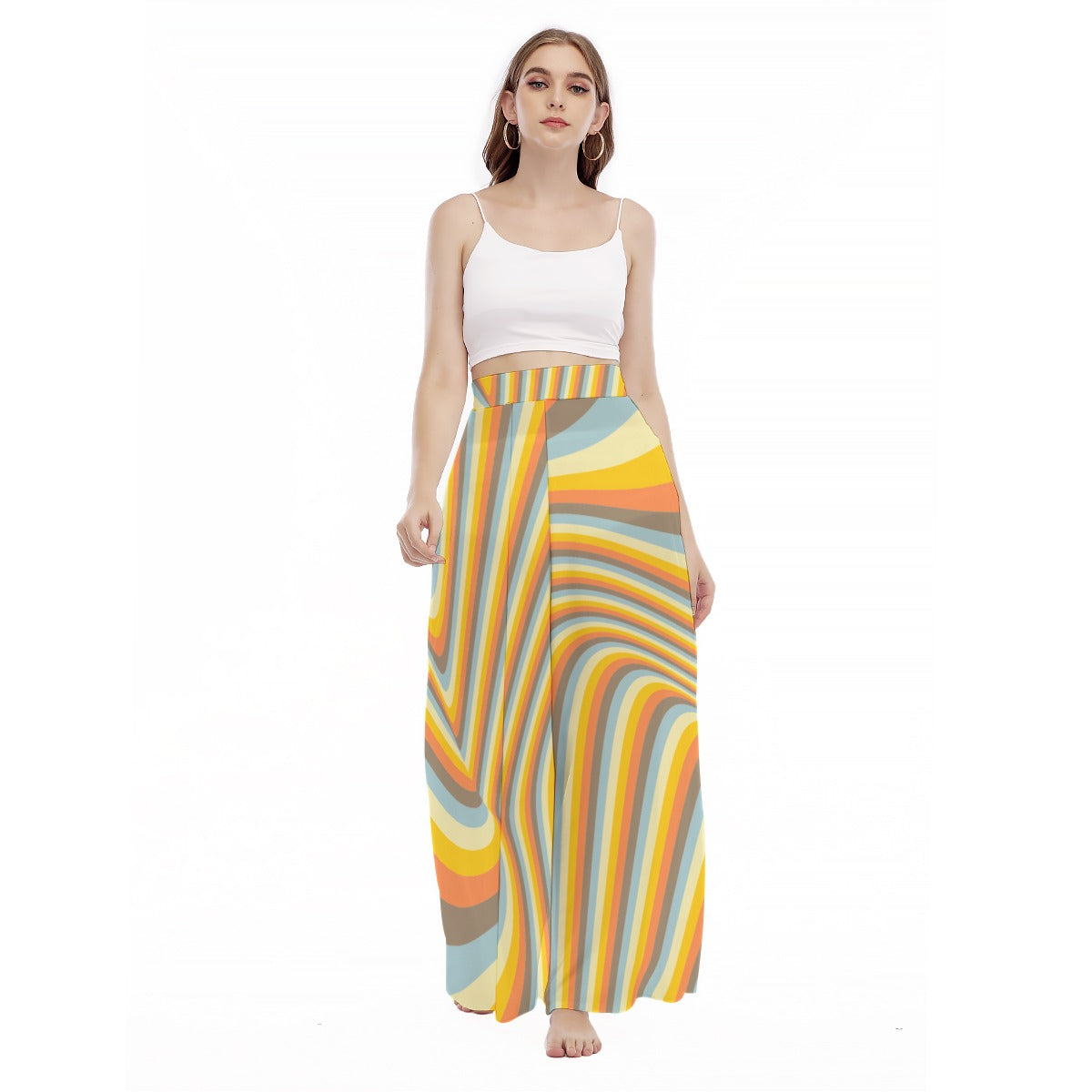 Polaroid - Women's High Waist Wide Leg Trousers