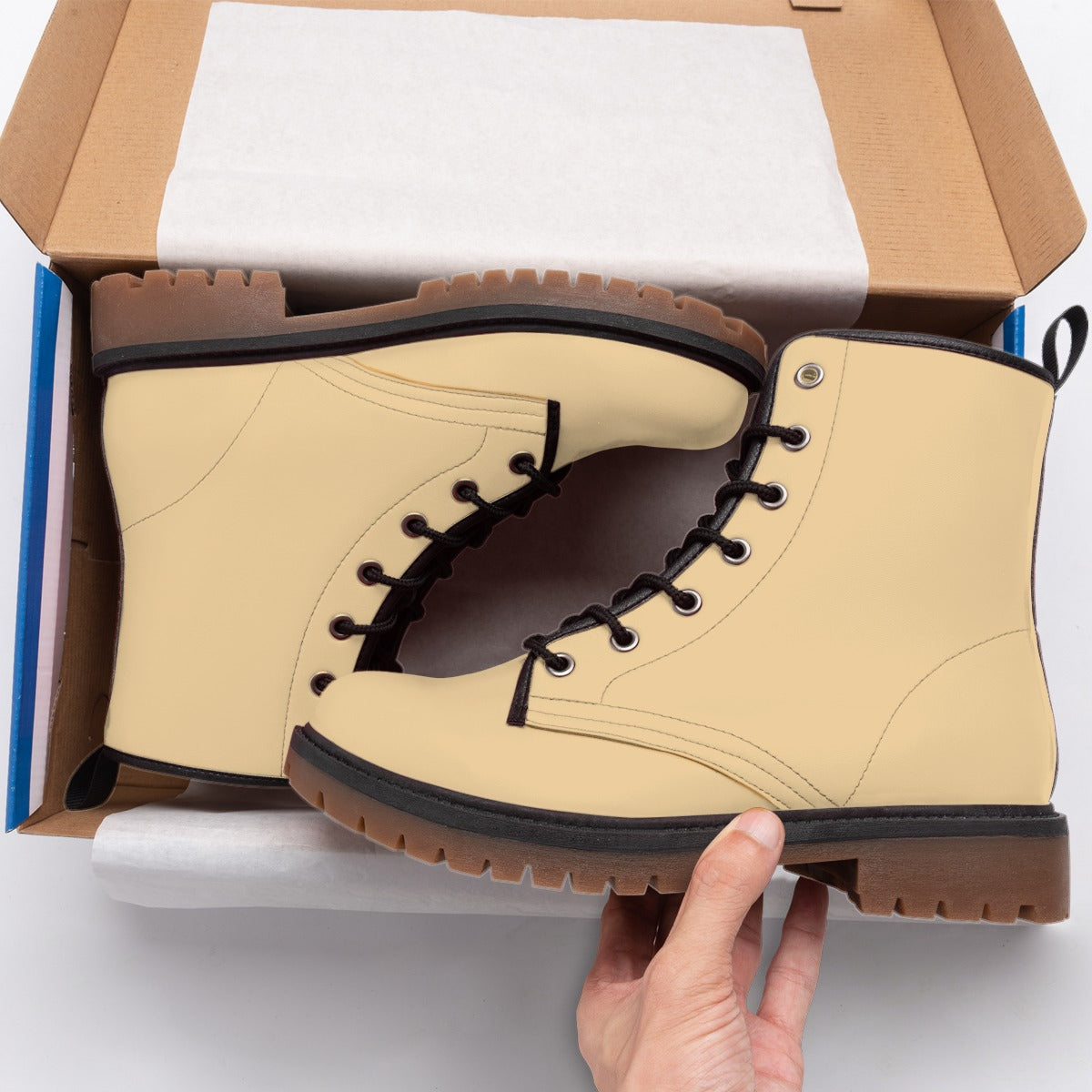 Light Tan - Men's Martin Short Boots