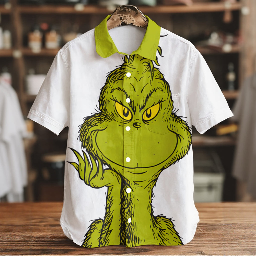 Grinch - Men's Short Sleeve Shirt With Pockets