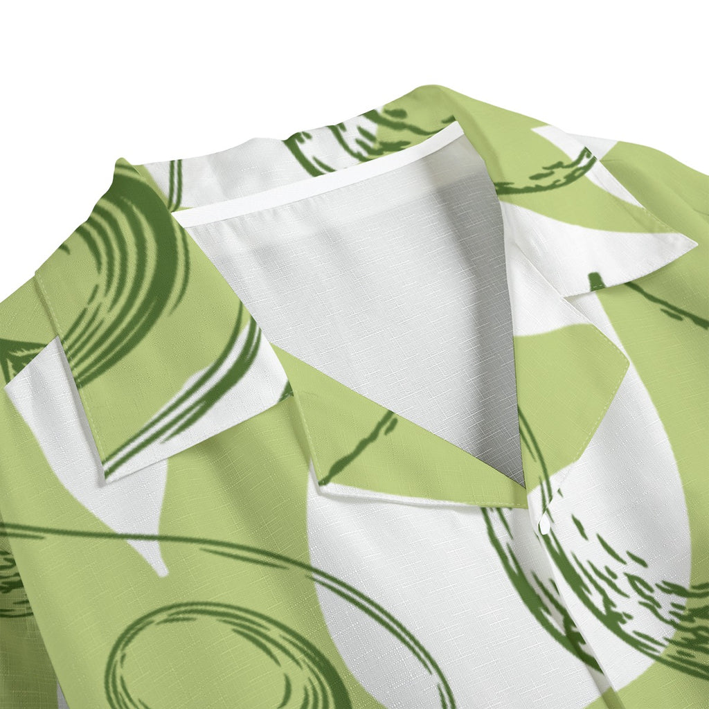 Avocado Blend - Men's Faux Linen Hawaiian Shirt