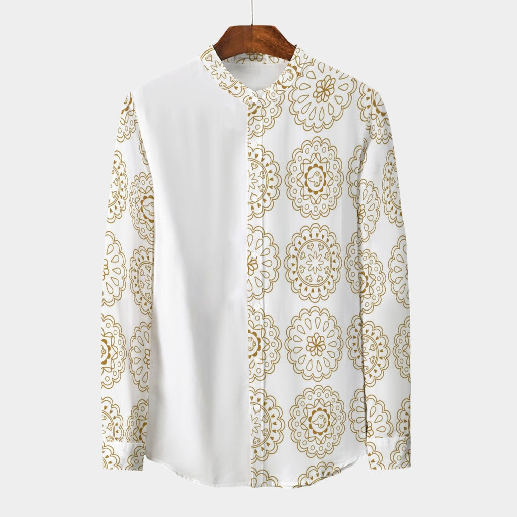 Retro Indian Print XXXII- Designer Shirt