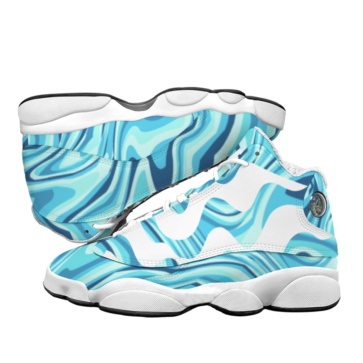 Blue Lagoon - Men's Curved Basketball Shoes
