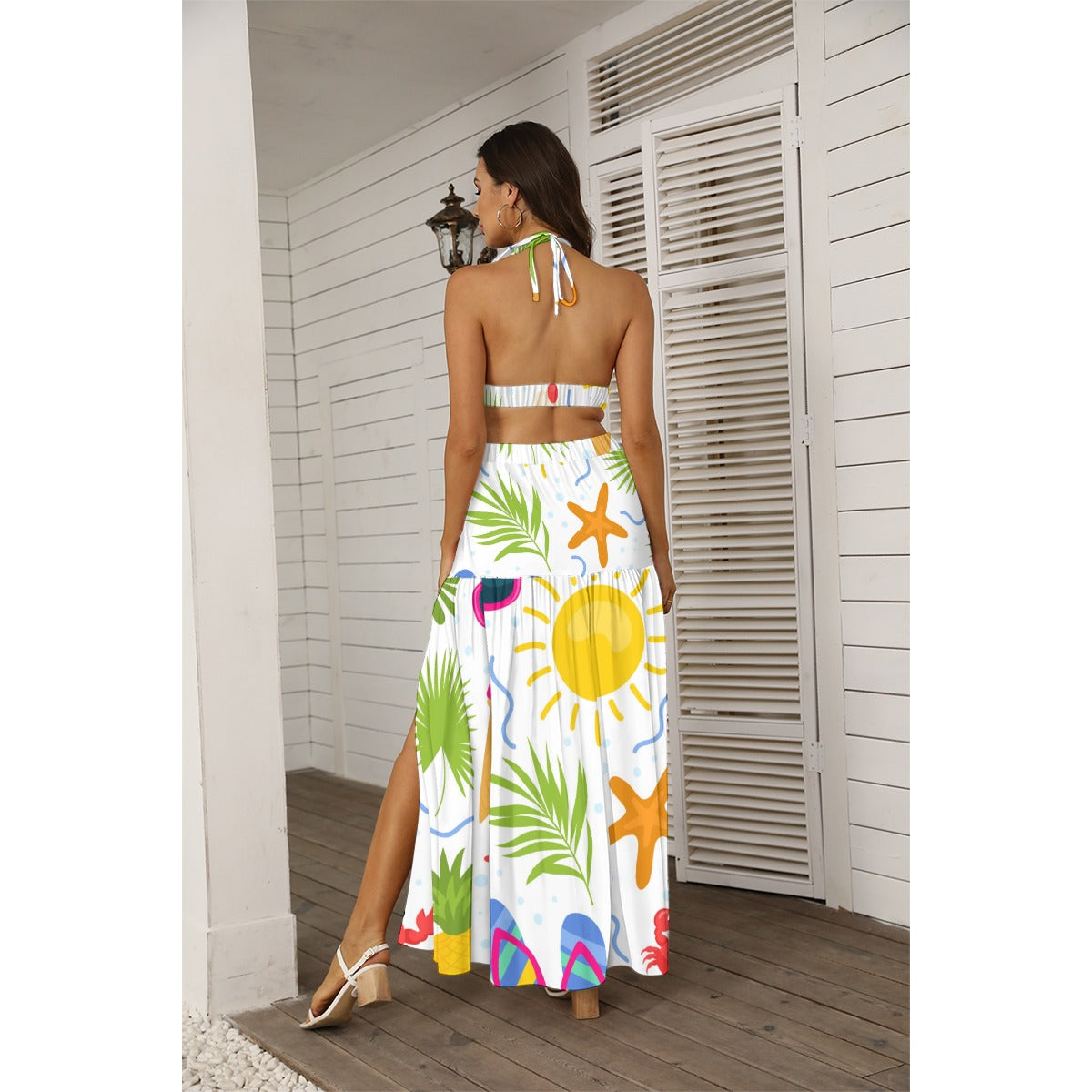 Shoreline Savage -  Women's Tie Back Wrap Dress