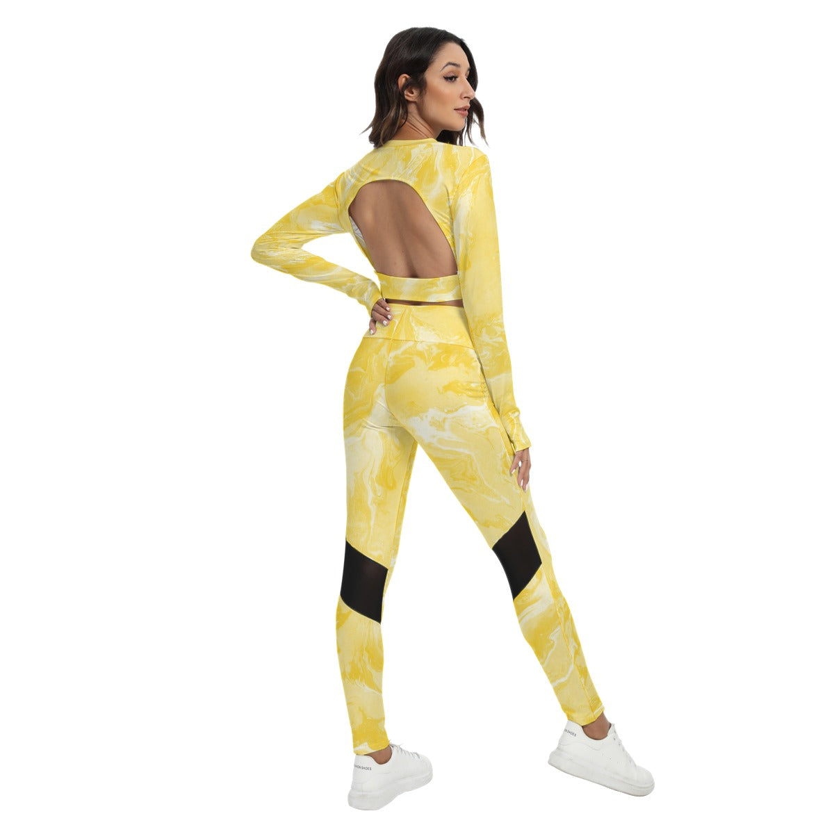 Women's Sport Set With Backless Top And Leggings