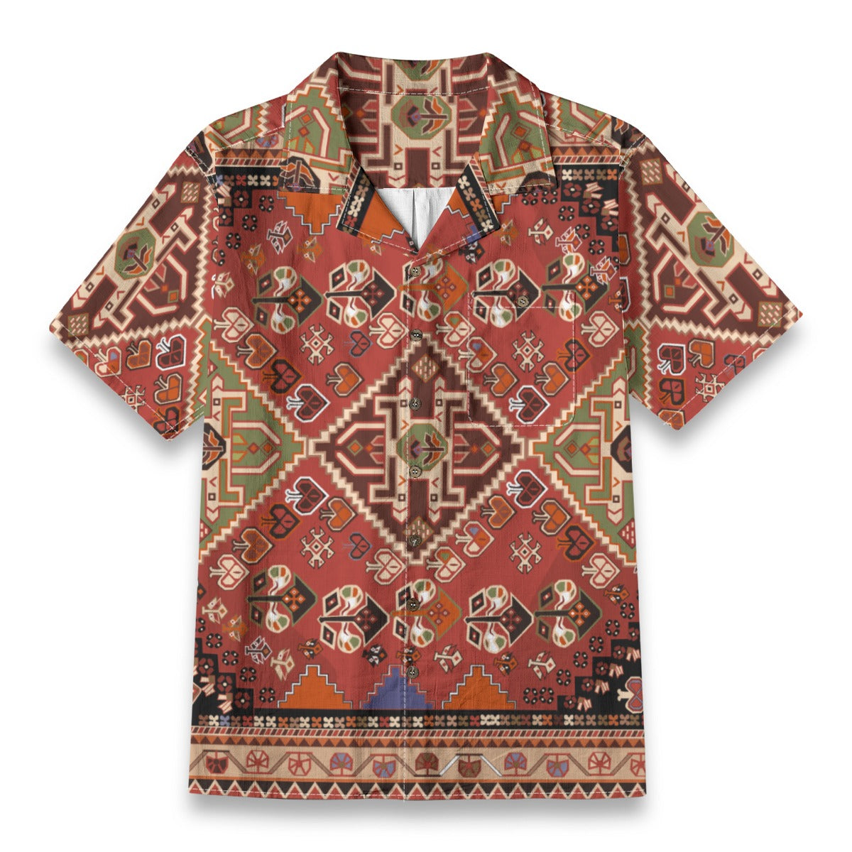 Retro Indian Print VII - Designer Shirt - 100% Cotton