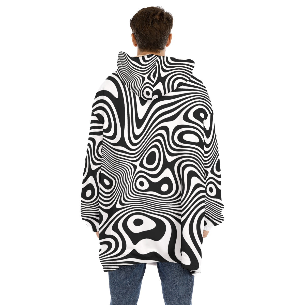 Yo-ink - Unisex Sherpa Fleece Hoodie Blanket