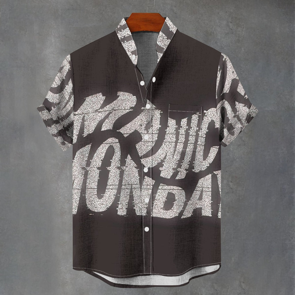 Manic Monday - Men's Stand Collar Clubwear Shirt