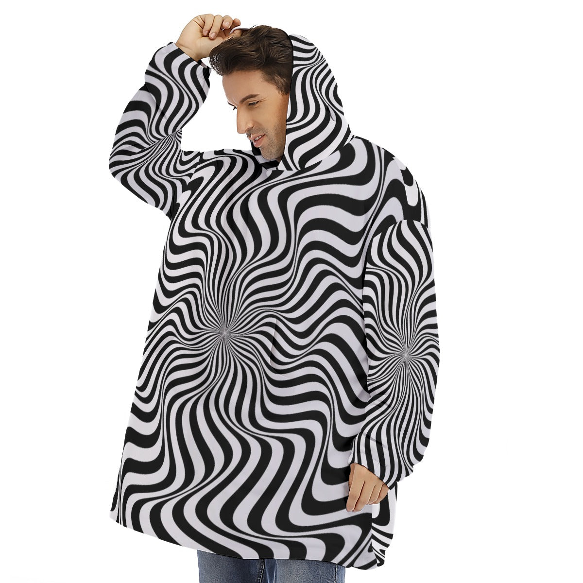 Visual Paradox - Unisex Sherpa Fleece Hoodie Blanket