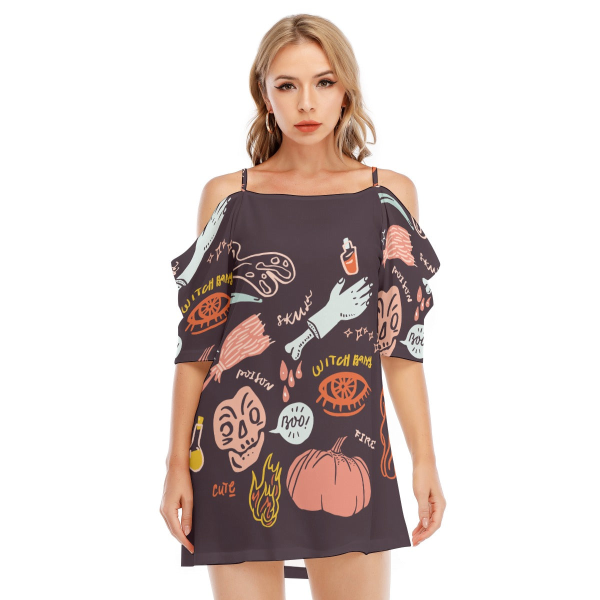 Spooky VI - Women's Off-shoulder Cami Dress