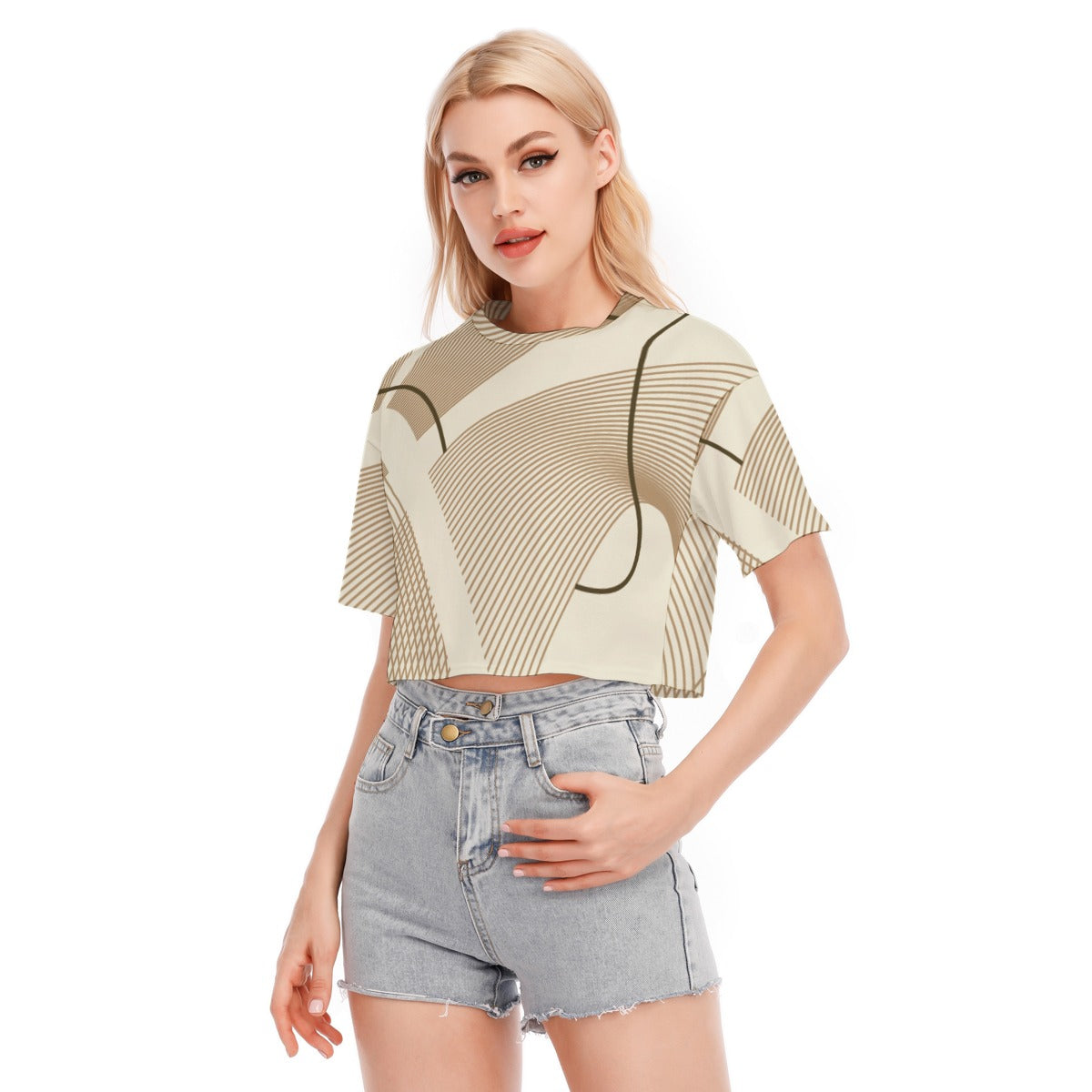 Desert Echo - Women's Cropped T-shirt -100% Cotton
