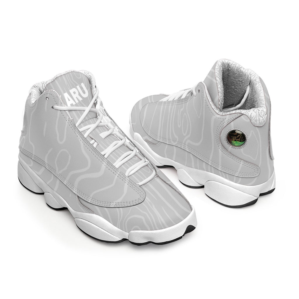 Wavy Grey - Men's Curved Basketball Shoes