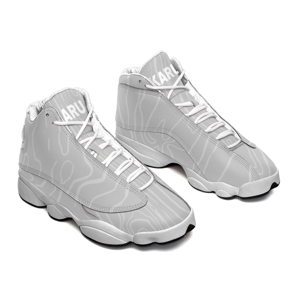 Wavy Grey - Men's Curved Basketball Shoes