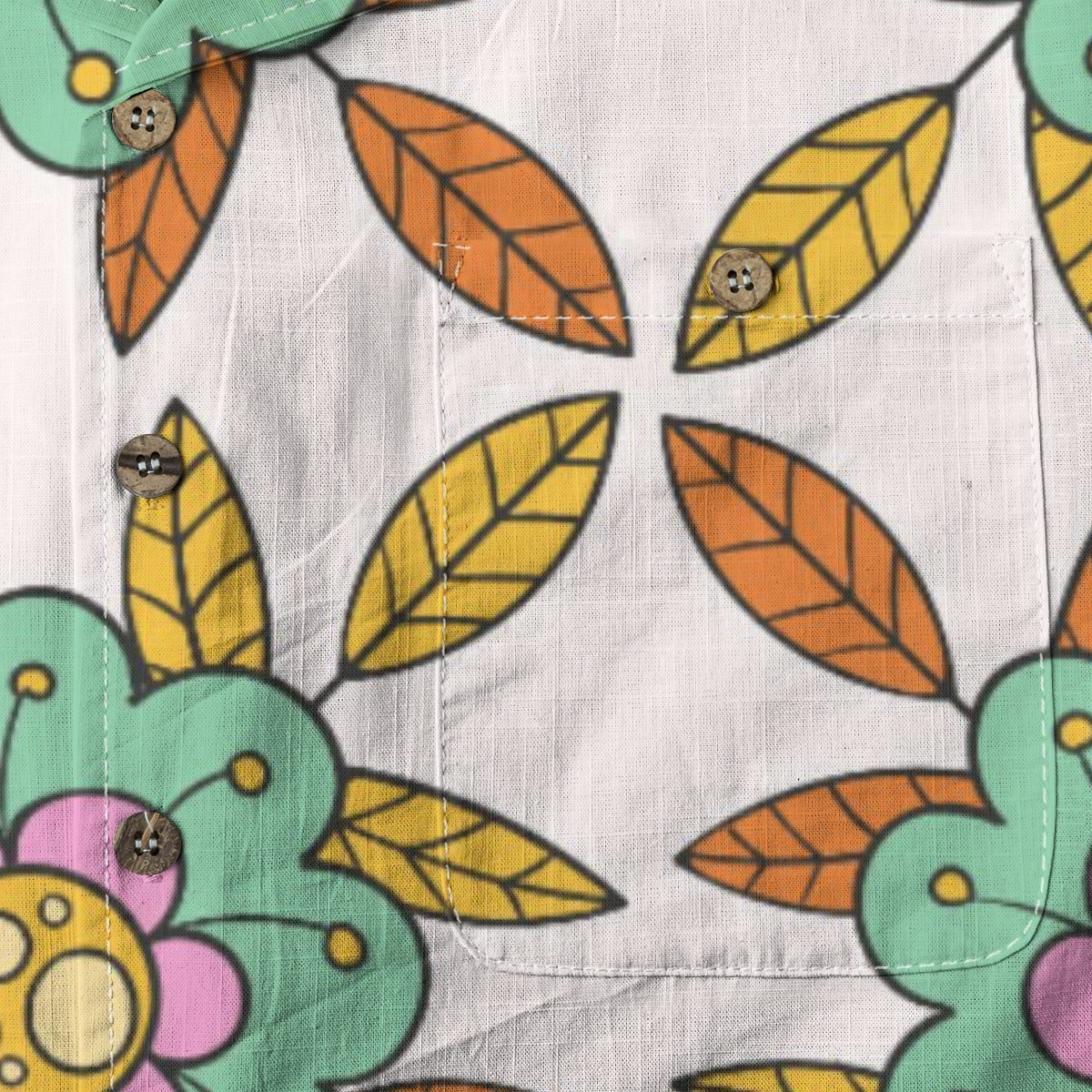 Retro Indian Print XIV - Designer Shirt - 100% Cotton