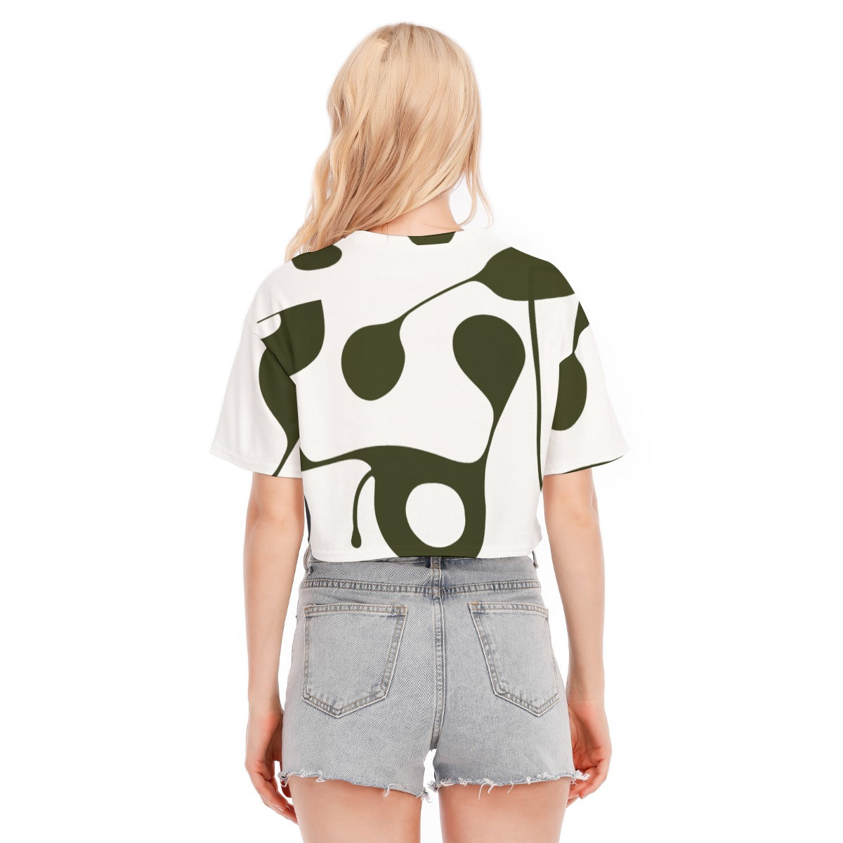 Olive Drift - Women's Cropped T-shirt - 100% Cotton