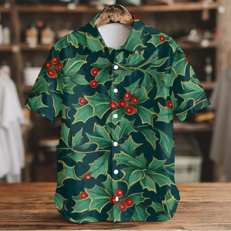 Leaf & Bulbs IV - Men's Short Sleeve Shirt With Pockets