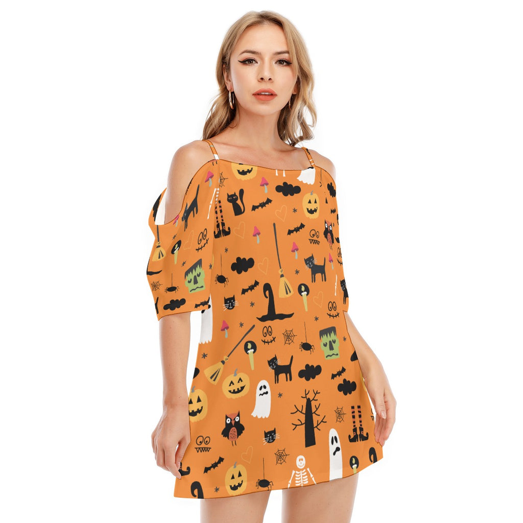 Spooky XII - Women's Off-shoulder Cami Dress