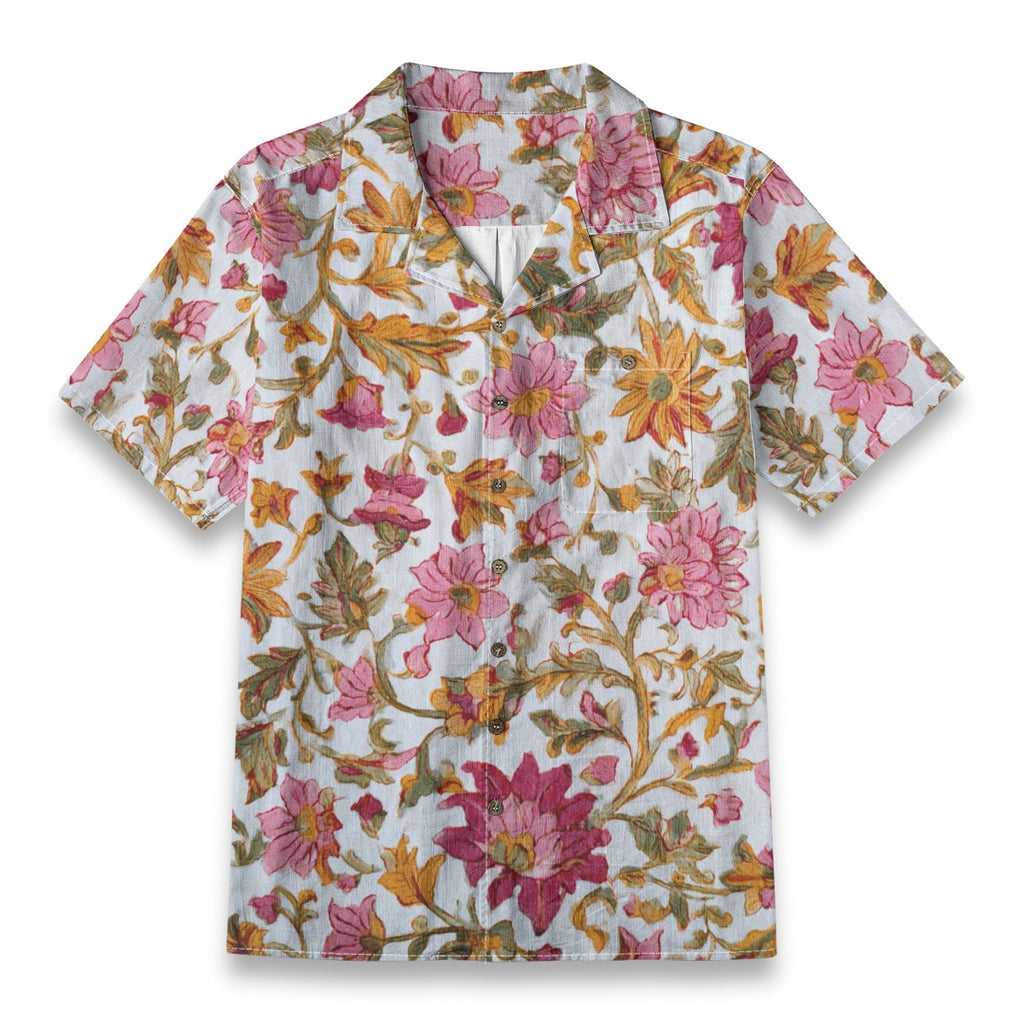 Retro Indian Print XVI - Designer Shirt - 100% Cotton