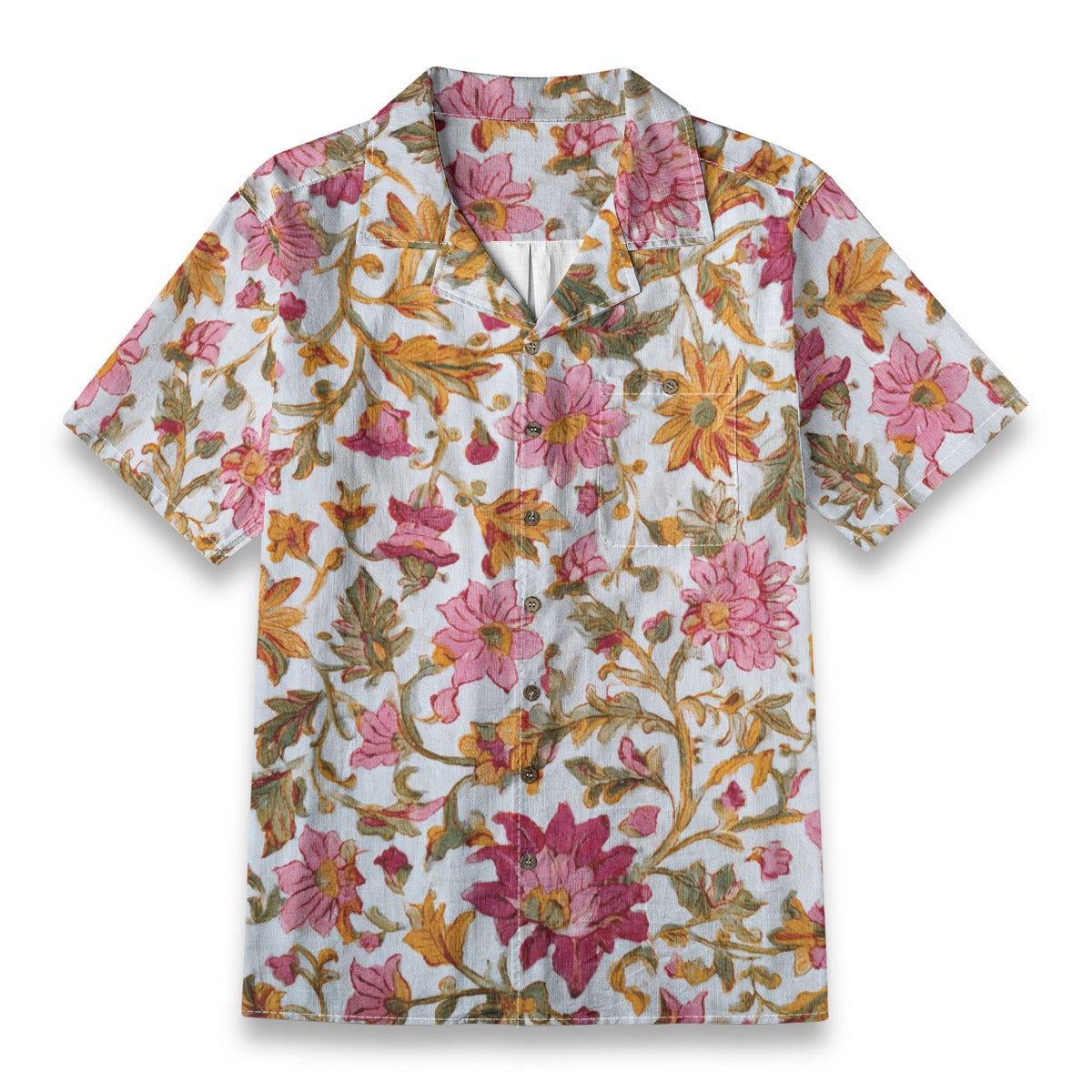 Retro Indian Print XVI - Designer Shirt - 100% Cotton