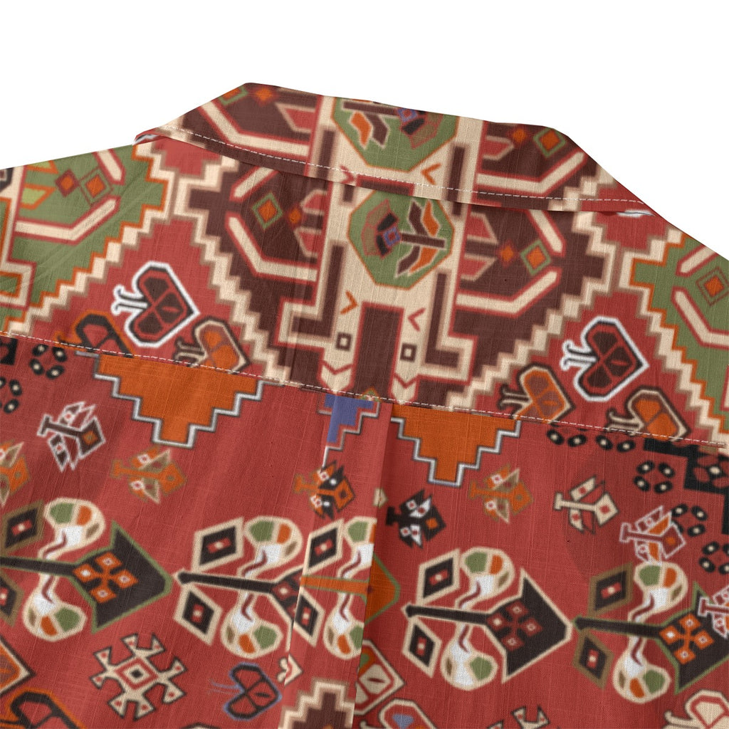 Retro Indian Print VII - Designer Shirt - 100% Cotton