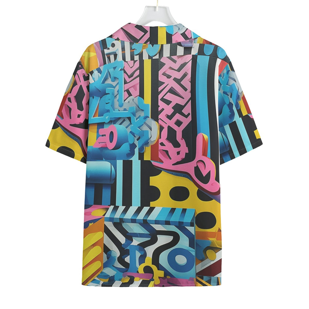 Prismatica -  Men's Faux Linen Hawaiian Shirt