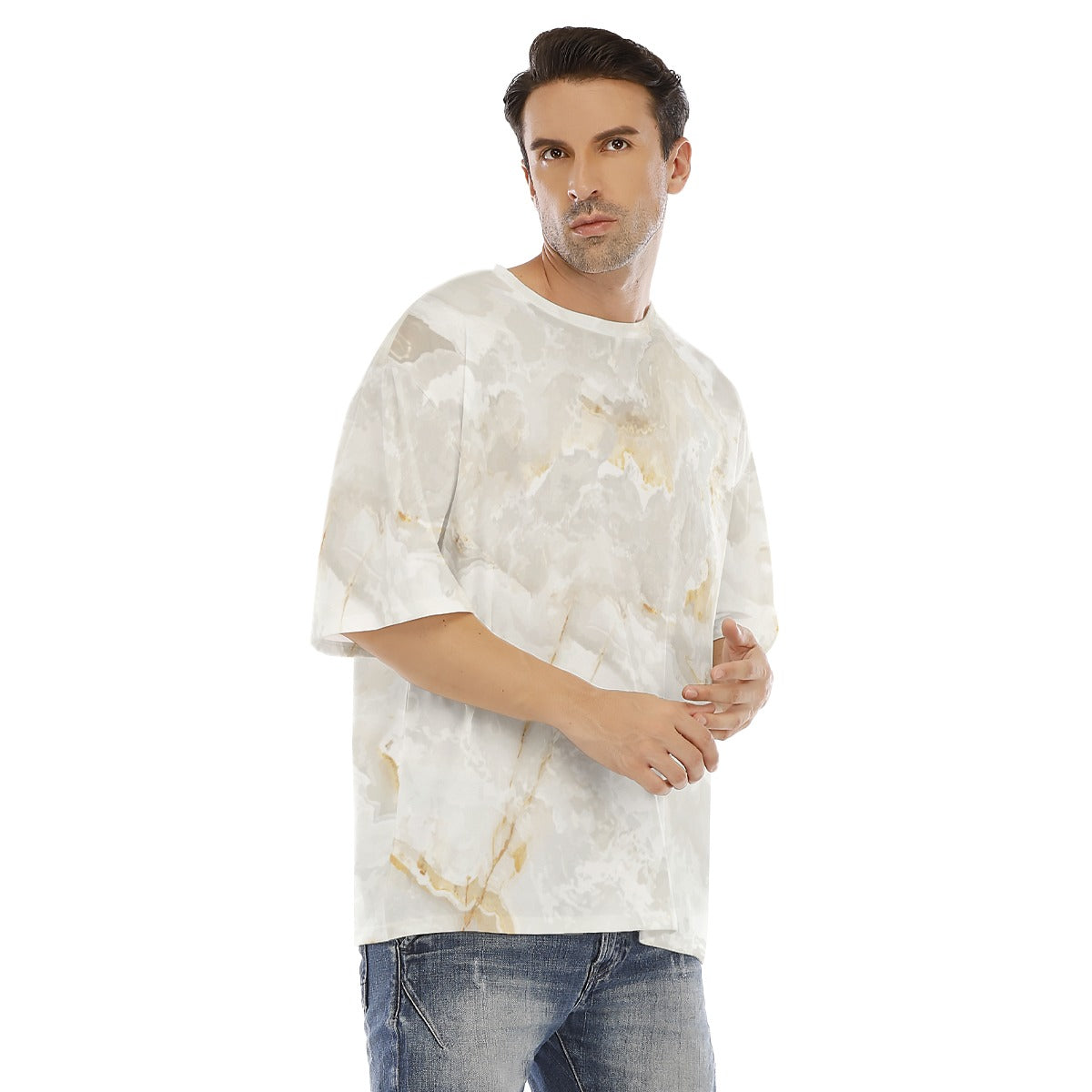 Off Ceramic - Men's Drop Shoulder T-shirt With Short Sleeve
