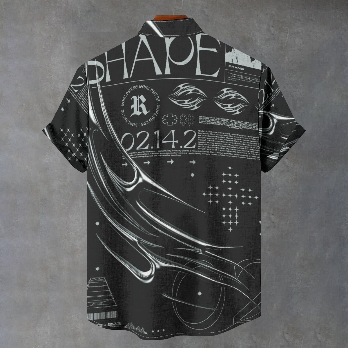 Shaped Reality - Men's Stand Collar Clubwear Shirt