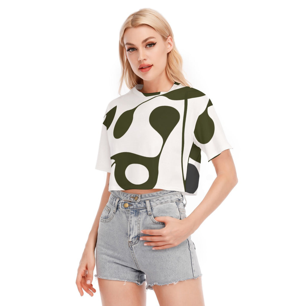 Olive Drift - Women's Cropped T-shirt - 100% Cotton