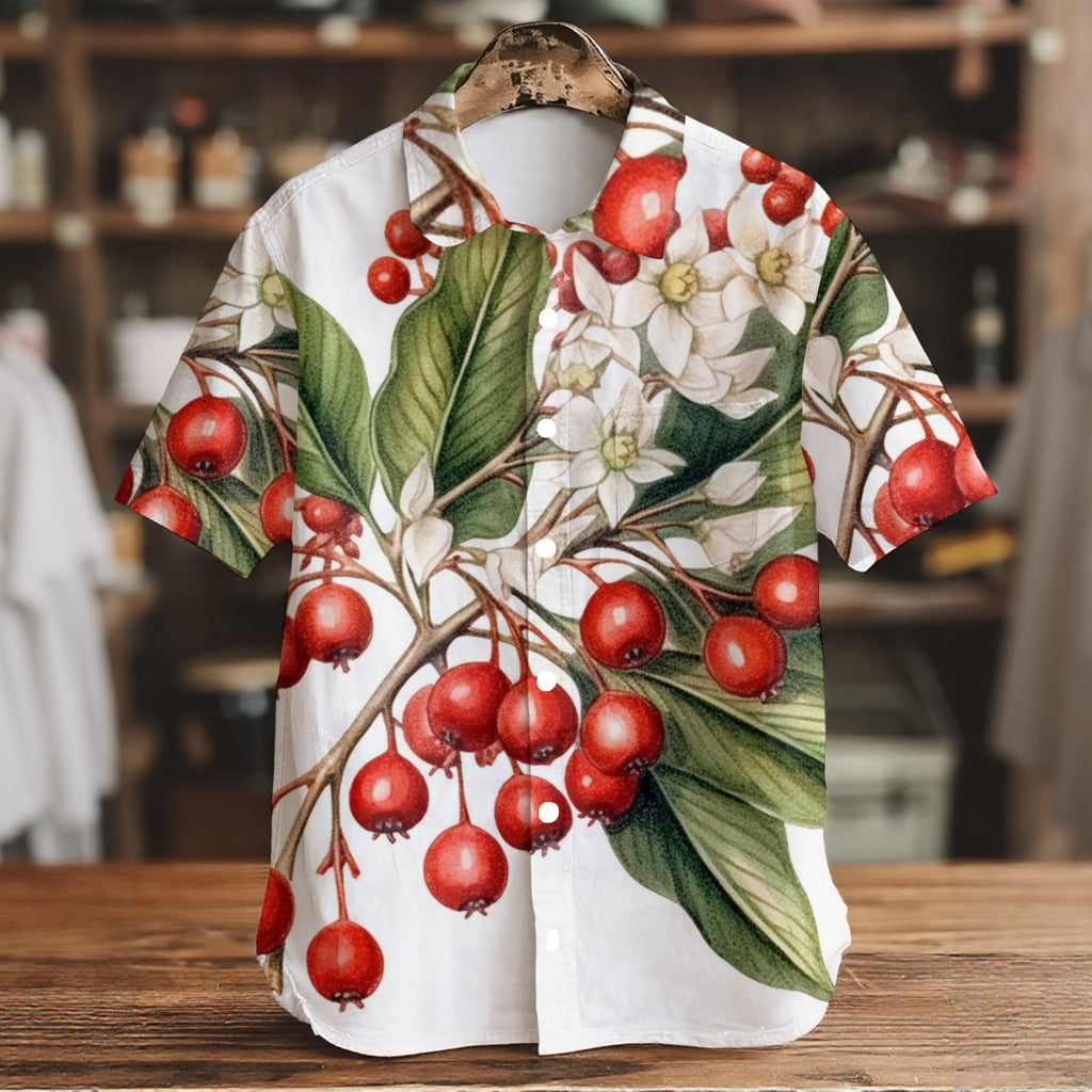 Leaf & Bulbs III - Men's Short Sleeve Shirt With Pockets