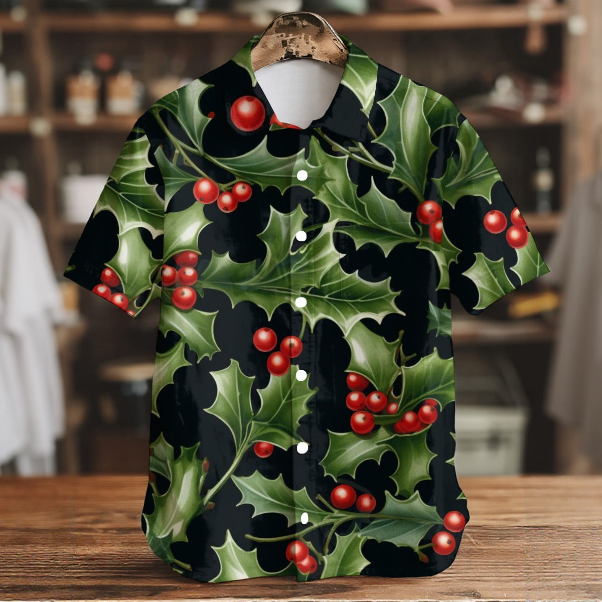 Leaf & Bulbs - Men's Short Sleeve Shirt With Pockets