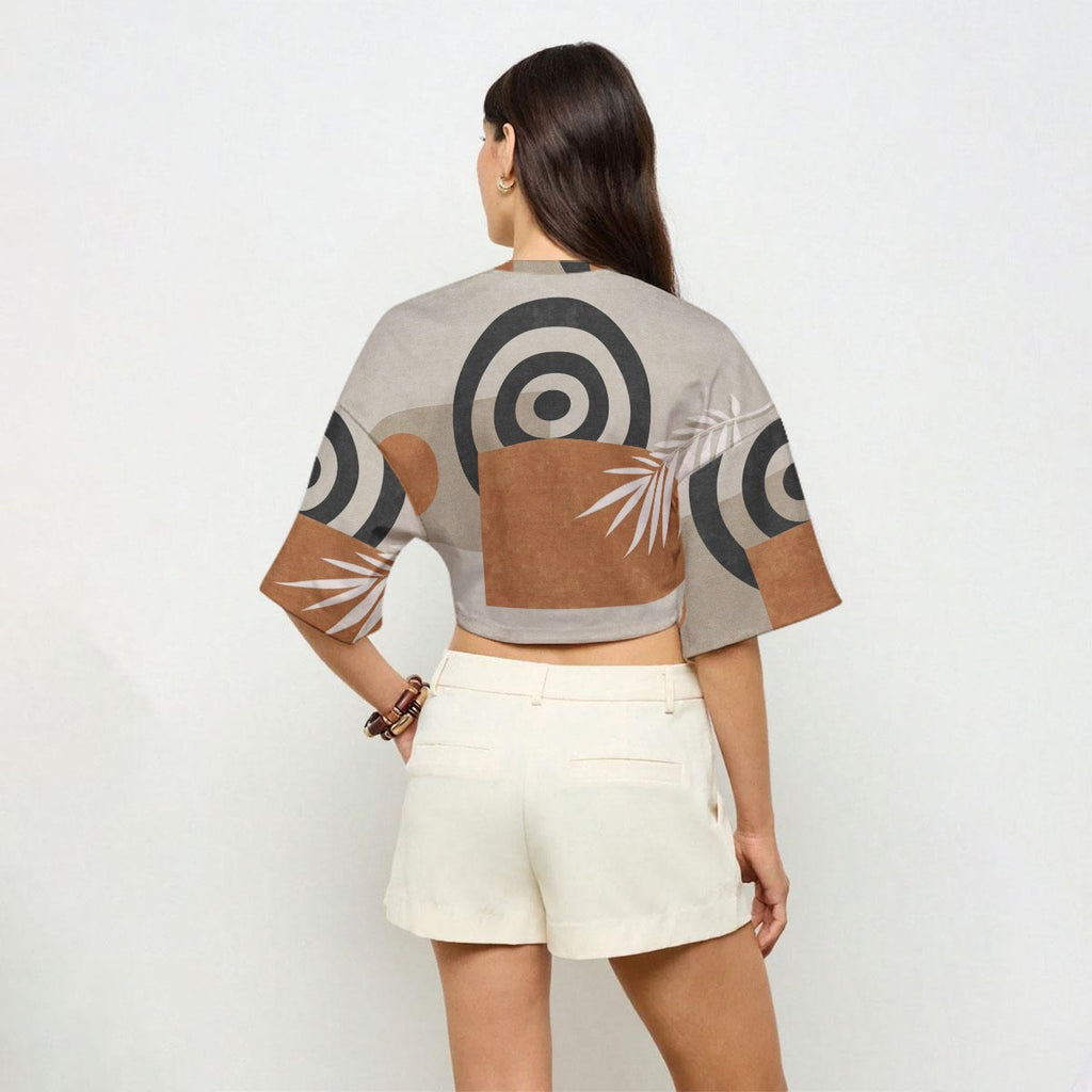 Palm Geometry - Women’s Casual Crop Top