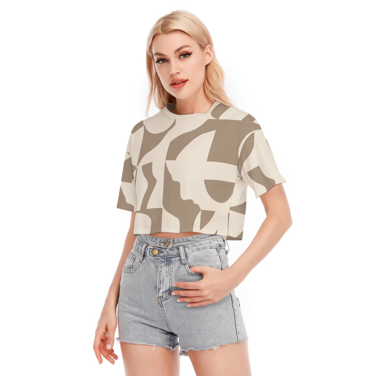 Clay Carve - Women's Cropped T-shirt -100% Cotton