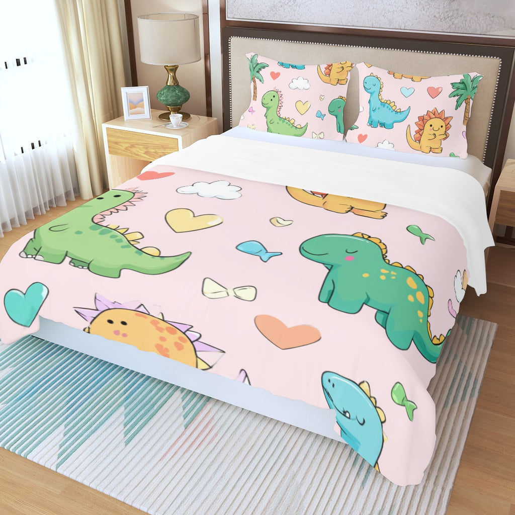 Cutasaurus I - Three Piece Duvet Bedding Set