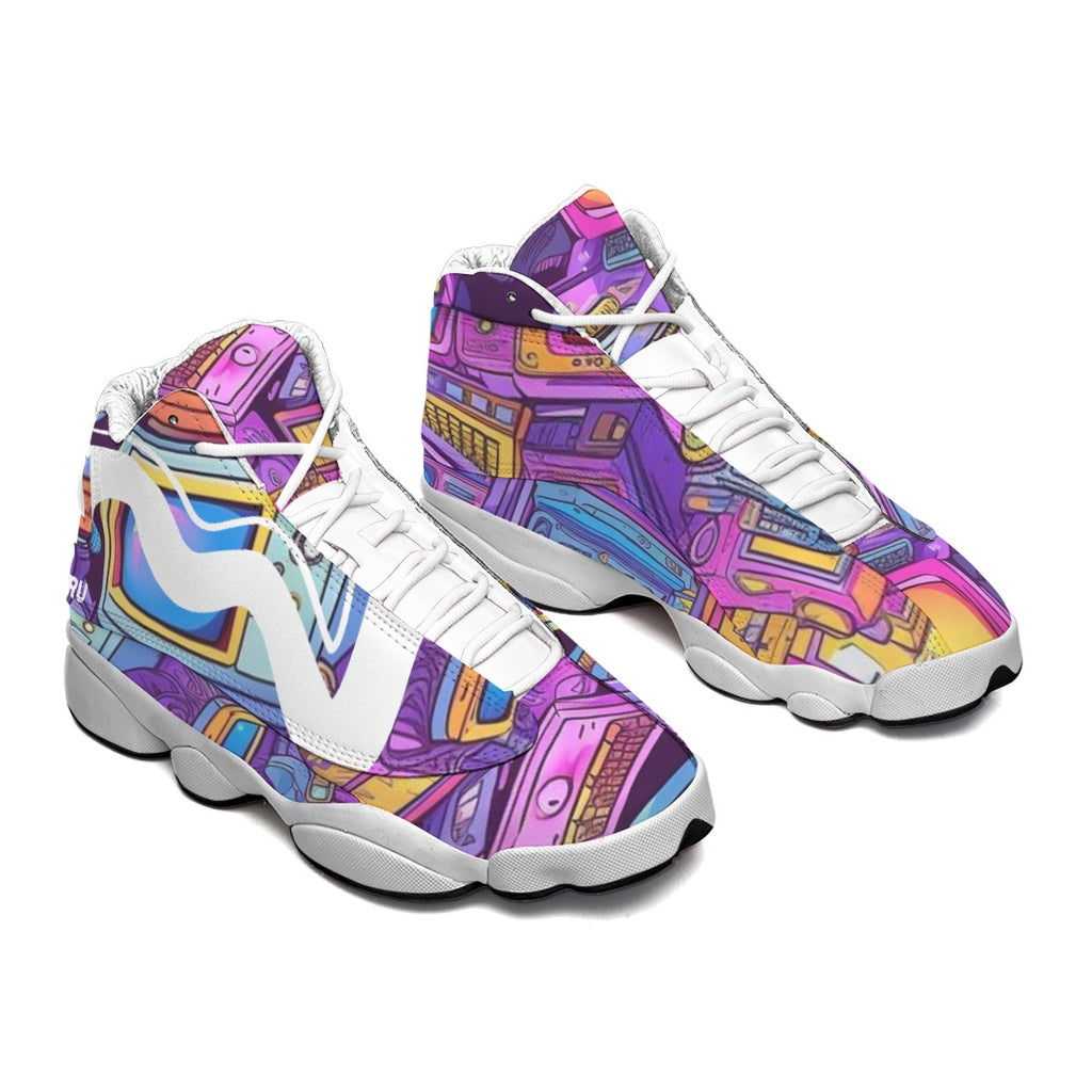 Neon Matrix - Curved Basketball Shoes