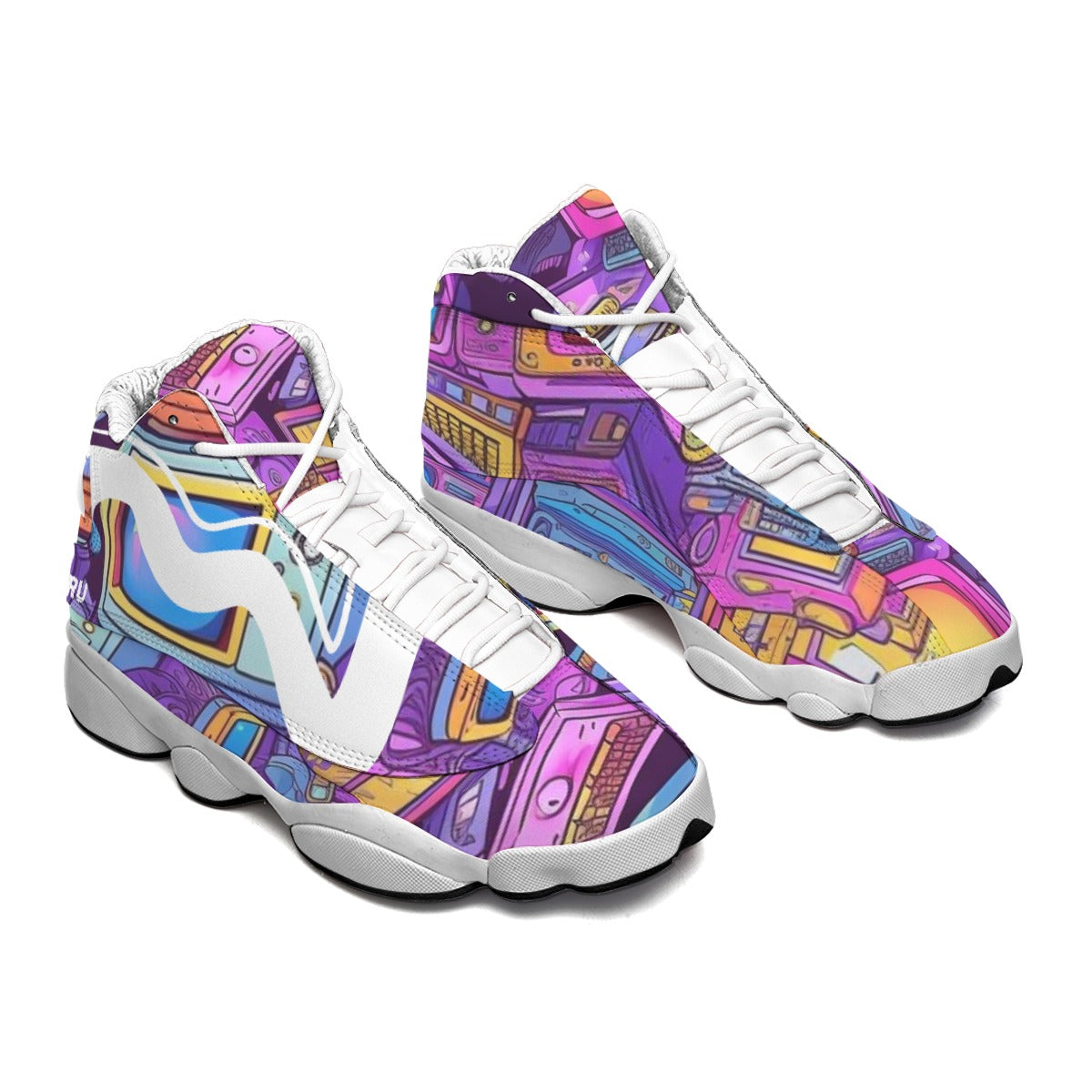 Neon Matrix - Curved Basketball Shoes