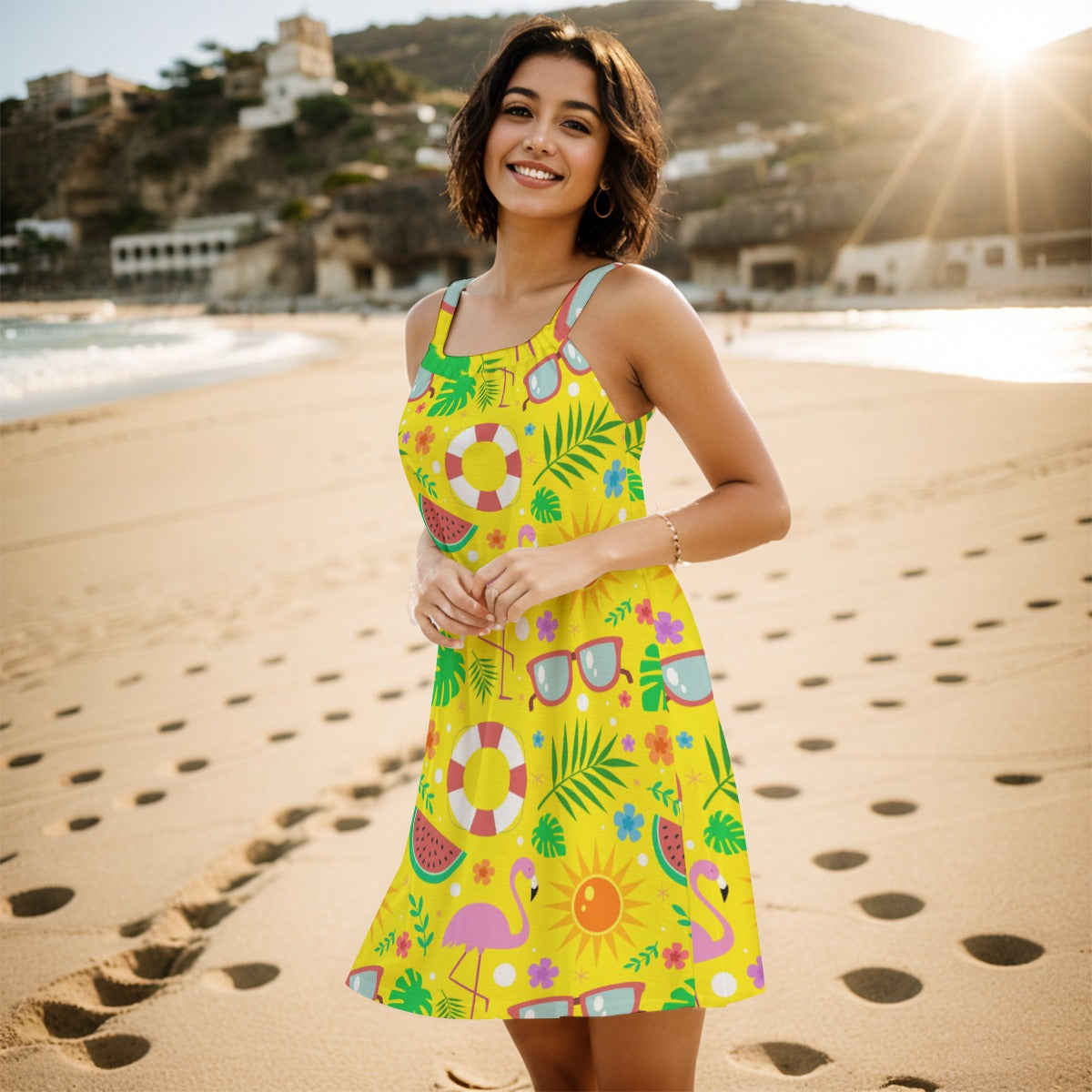 Tropic Twist -  Women's Sleeveless Cami Dress