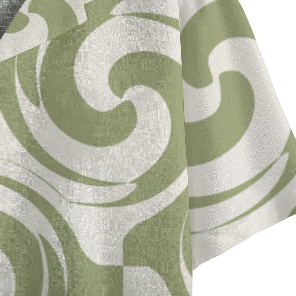 Nested Calm -  Men's Faux Linen Hawaiian Shirt