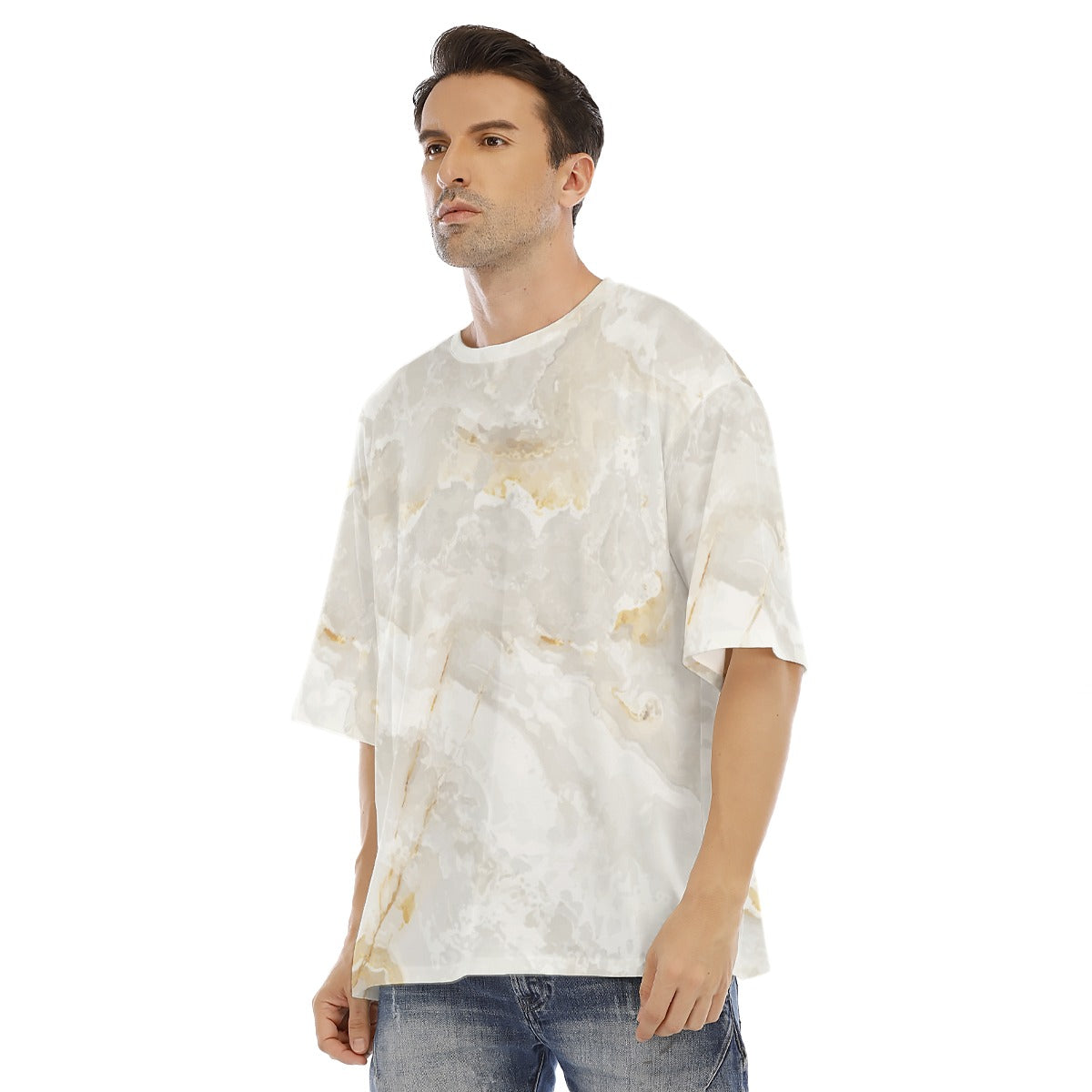 Off Ceramic - Men's Drop Shoulder T-shirt With Short Sleeve