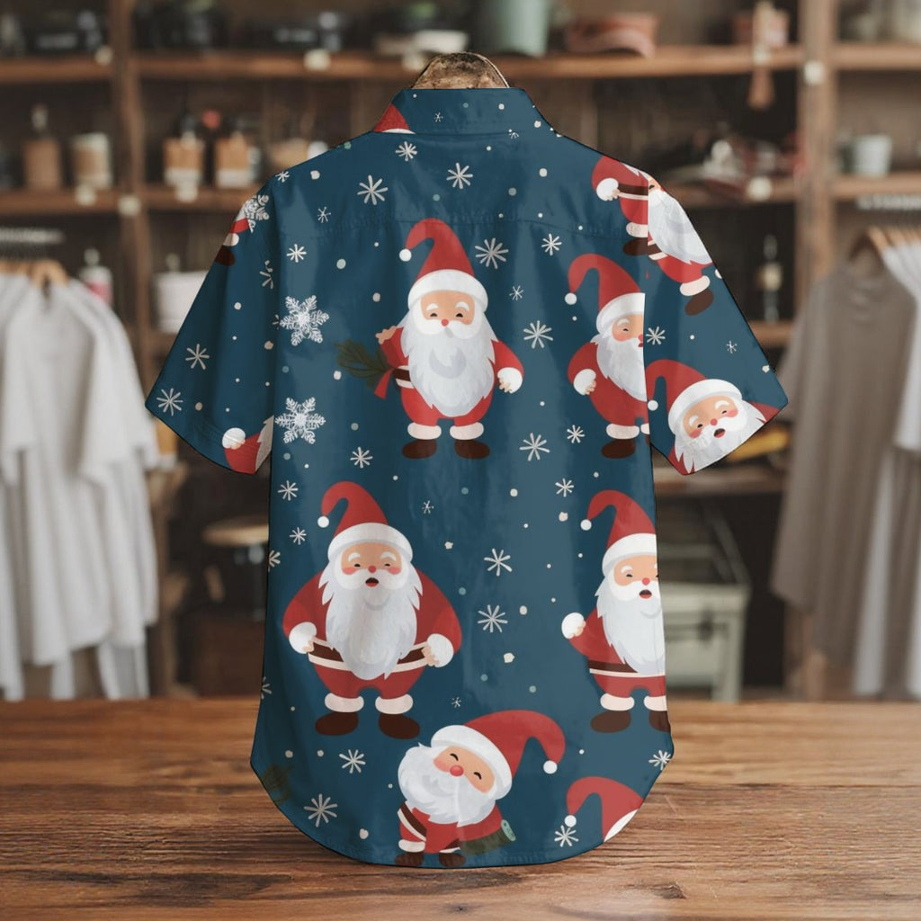 Santa  Fun - Men's Short Sleeve Shirt With Pockets