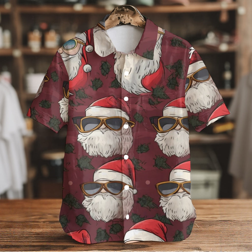 Santa Thug - Men's Short Sleeve Shirt With Pockets