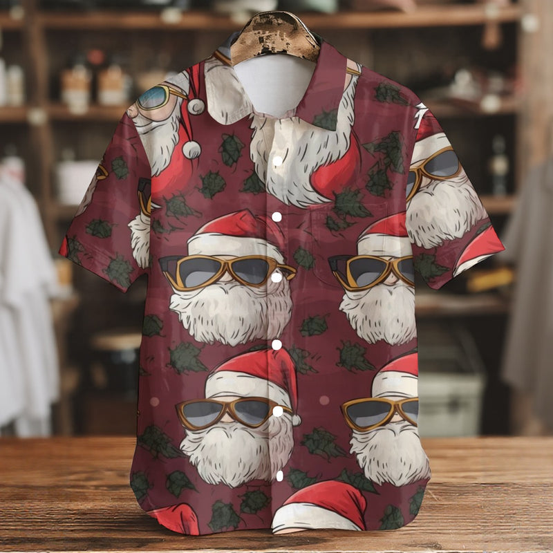 Santa Thug - Men's Short Sleeve Shirt With Pockets