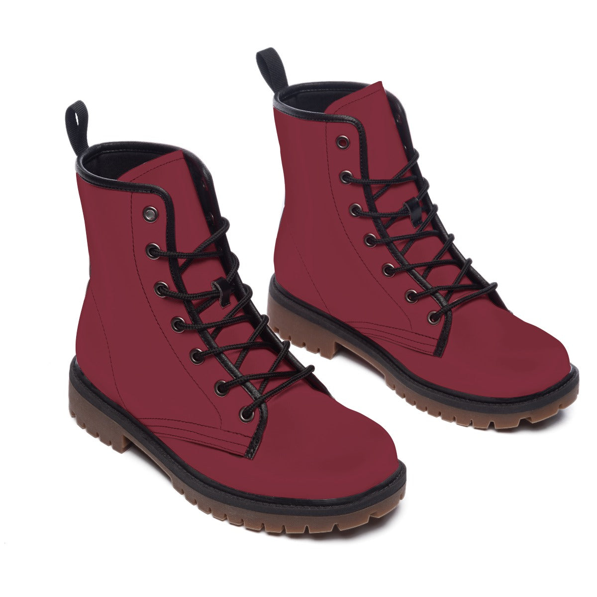 Plum Red - Men's Martin Short Boots