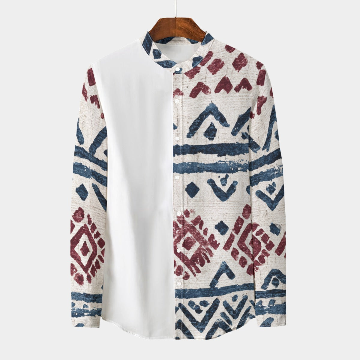 Retro Indian Print V- Designer Shirt