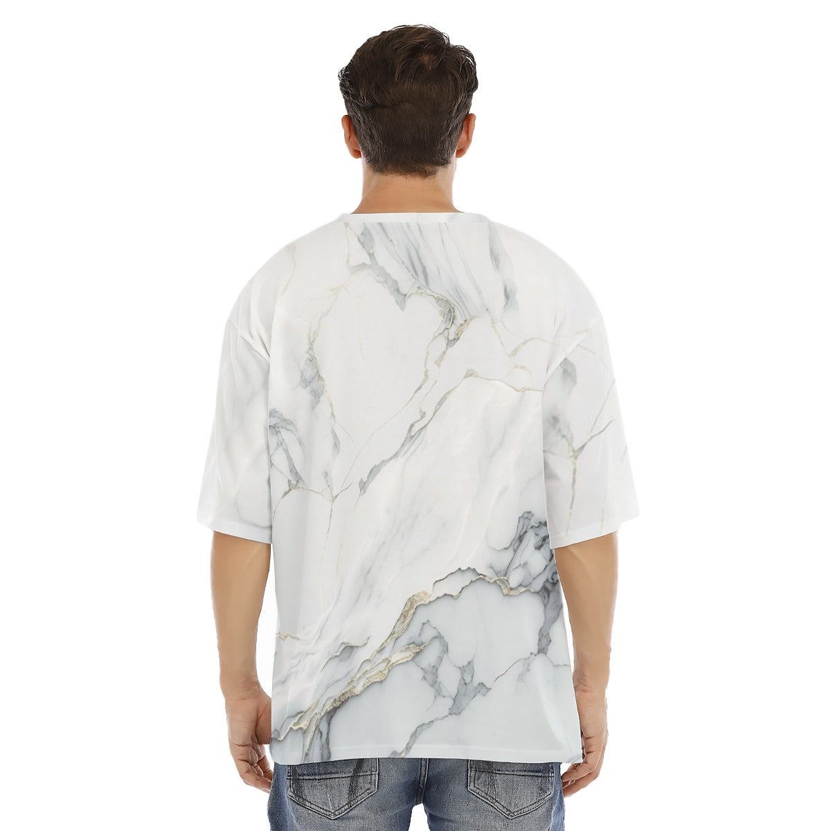 Marble I - Men's Drop Shoulder T-shirt With Short Sleeve