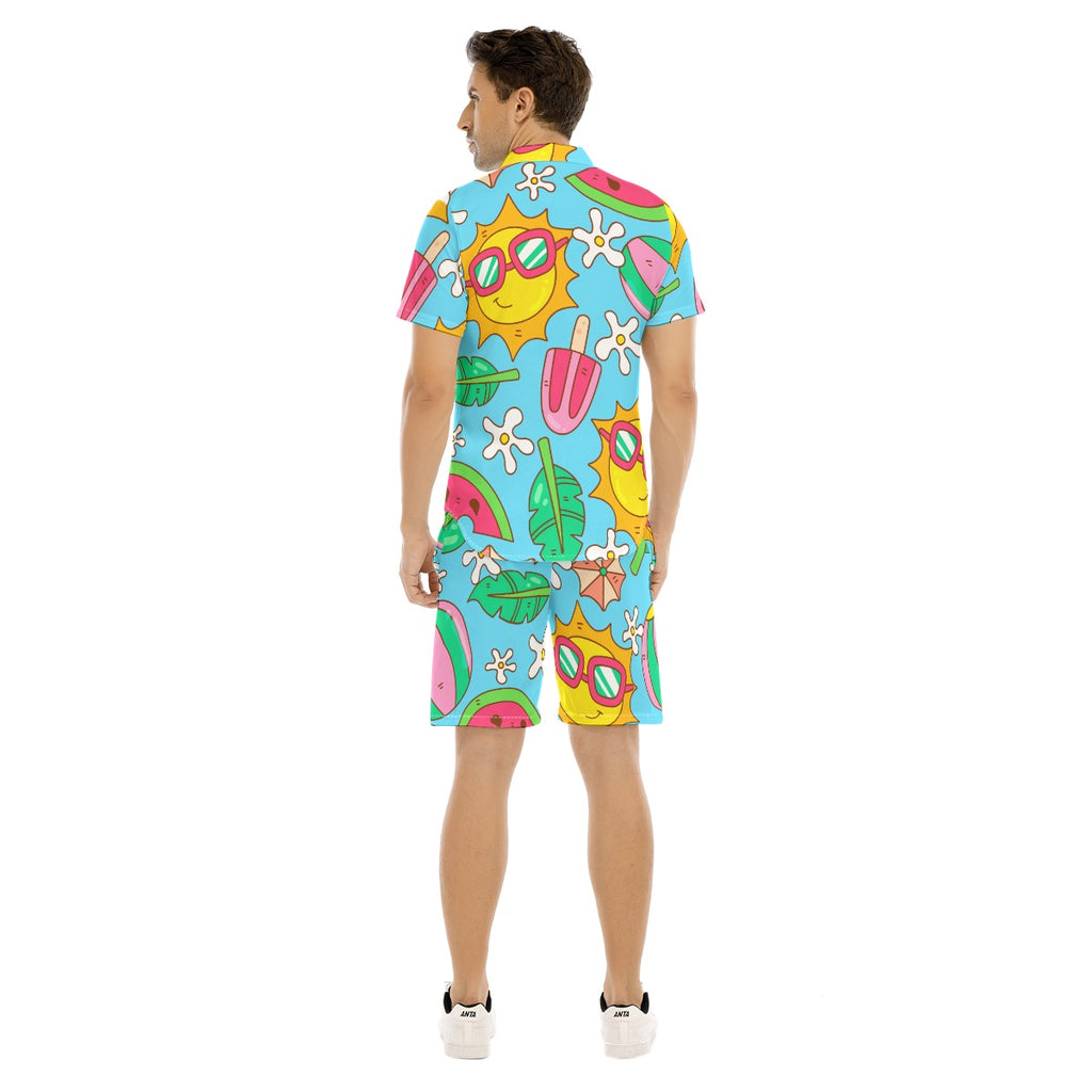 Watermelon-Lolly -Men's Short Sleeve Shirt Set