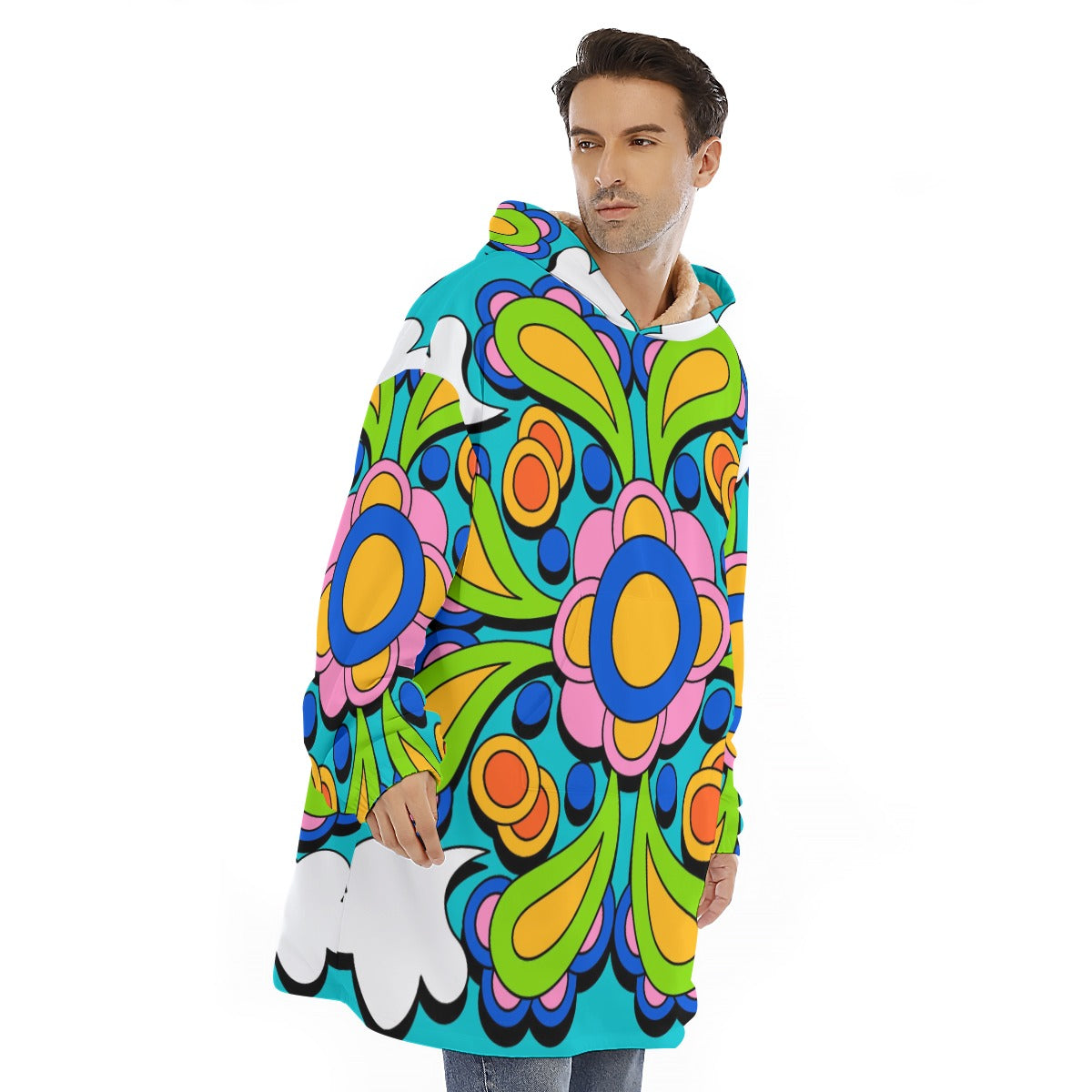 Realm Next Door -  Unisex Sherpa Fleece Hoodie Blanket