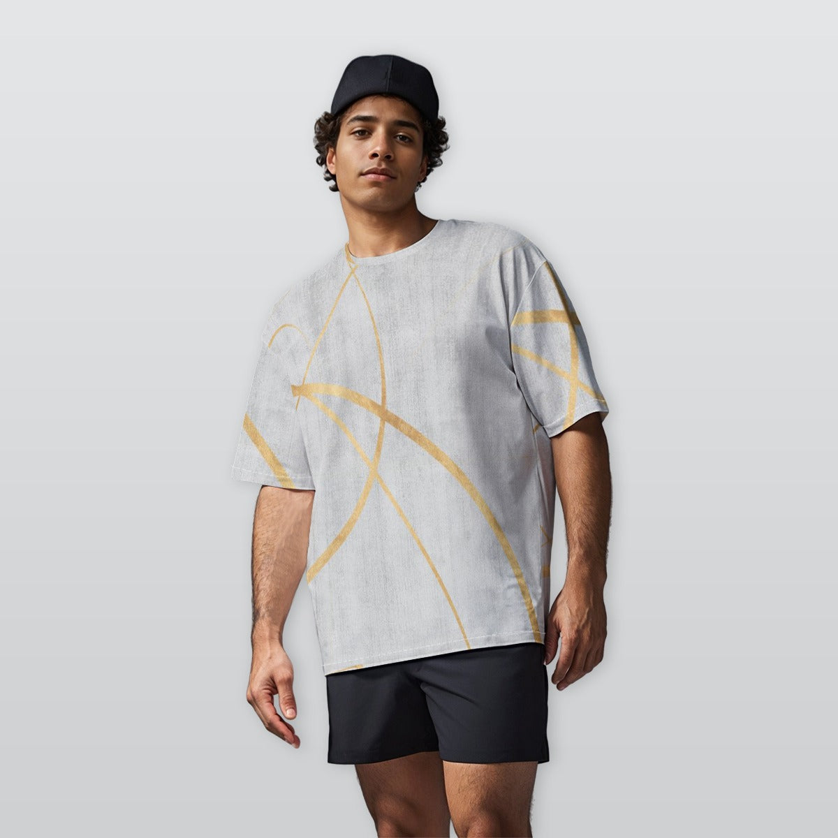 Solar Trace - Oversize Crewneck T-Shirt - 100% Cotton